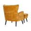 Upholstered Wingback Chair with Footstool-421907154