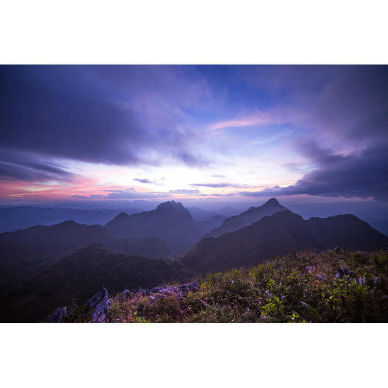 Purple Mountains At Twilight - Wrapped Canvas Print, 30cm H x 46cm W x 3.8cm D