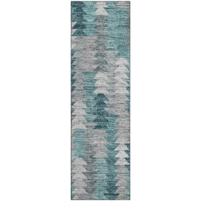 Premium Machine Washable Cerrito Teal Rug