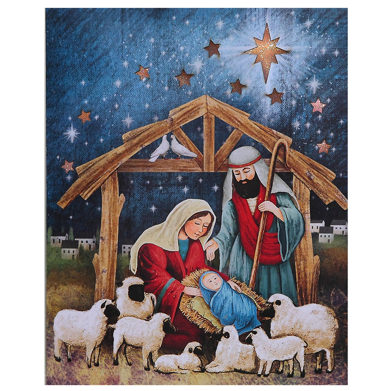 Art mural DEL «Christ is Born»