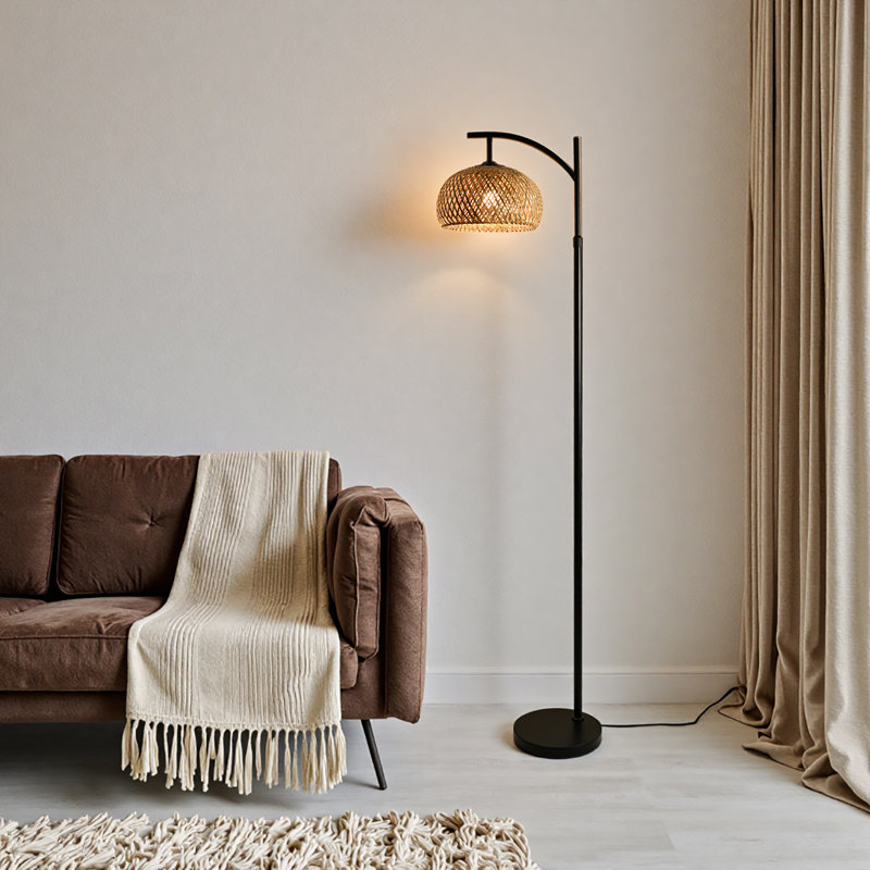 Lampe sur pied en bambou naturel