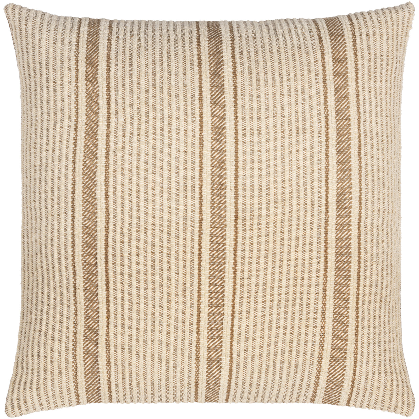 Striped Cotton Throw Pillow, 18" x 18", Polyester