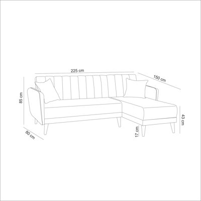 Oehler 88.58" Wide Linen Sleeper Sofa & Chaise