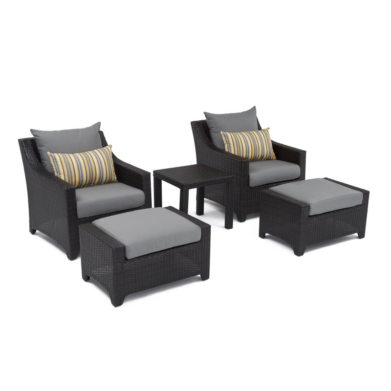 Deco Outdoor 20 - Piece Conversation Set, Charcoal Grey Sunbrella®