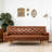 Modern Tufted Sofa with Rolled Accent Pillows