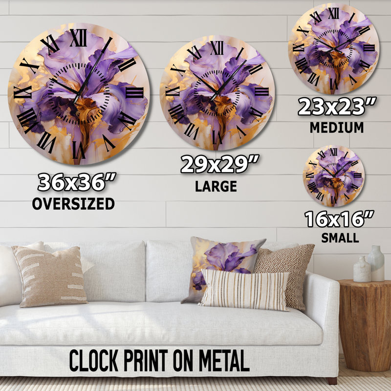 Horloge murale Golden Iris, Médium