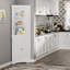 Armoire de rangement autoportante blanche en coin - Étagère 2 portes 3 niveaux pour salle de bain, cuisine, chambre à coucher ou salon