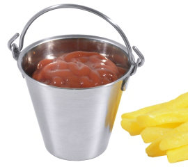 Portions-Sauceneimer aus Edelstahl