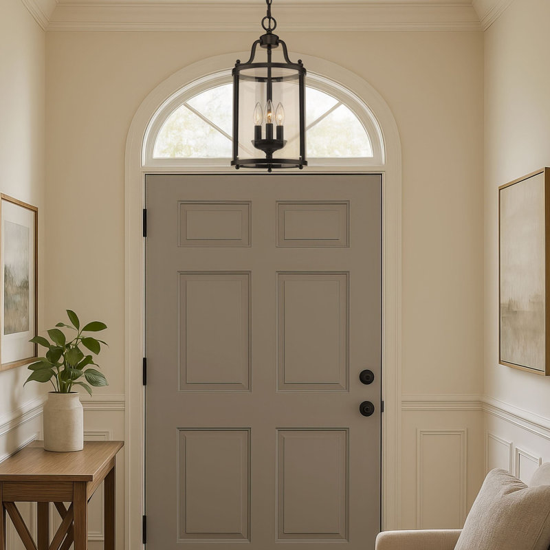 Keely 3 - Light Lantern Pendant, Matte Black