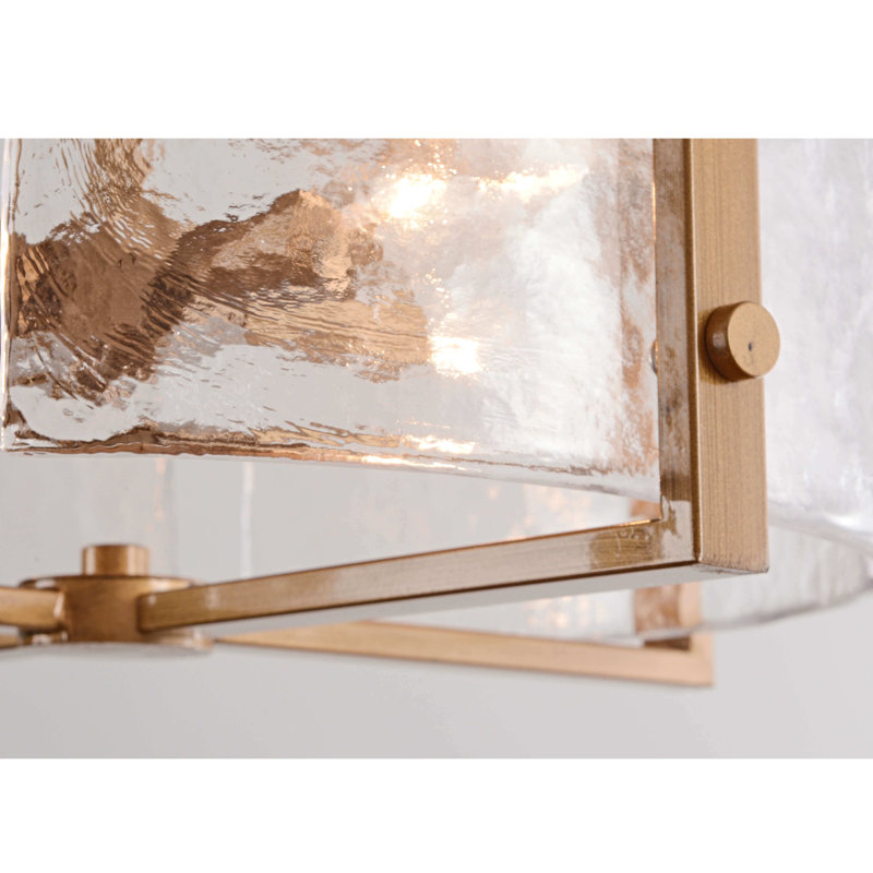 Plafonnier encastré 4 lumières Brinkmann, Laiton brossé