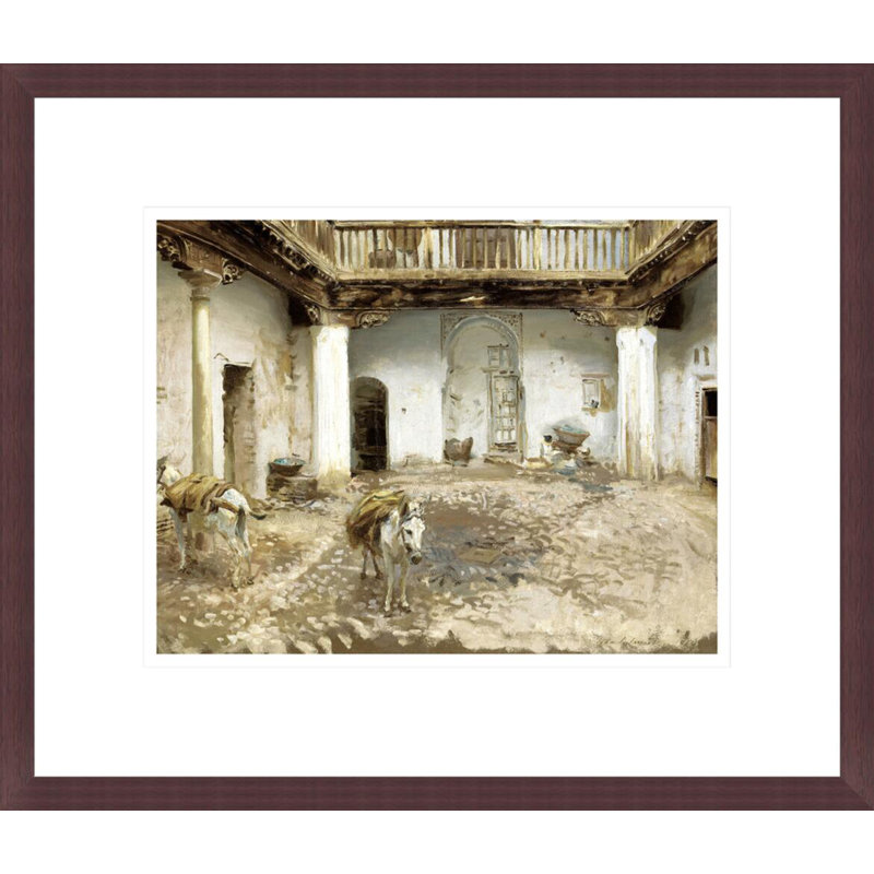 «Moorish Courtyard» par John Singer Sargent, impression giclée sur cadre, H 13,75 po x l 16,09 po
