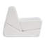 Canapé-lit pliable beige en velours Teddy