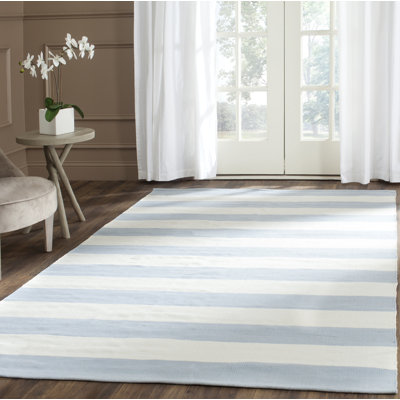 Dunkelberger Striped Cotton Flatweave Area Rug