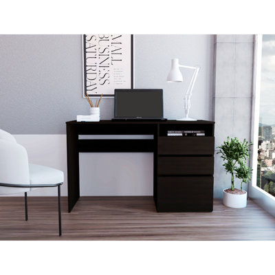 3 Drawers Computer Desk, One Shelf