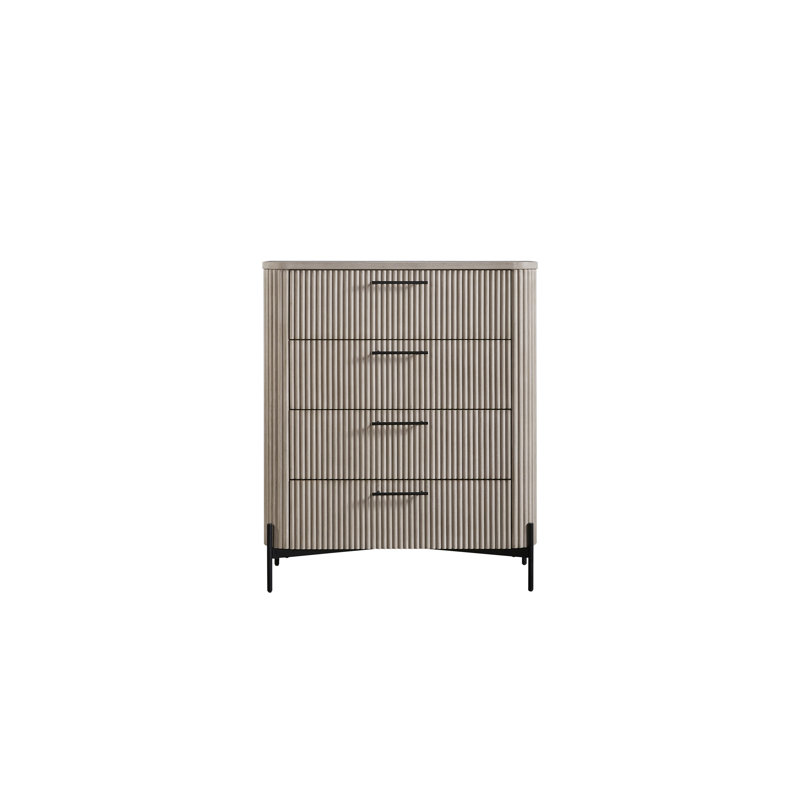 Commode 4 tiroirs - Taupe