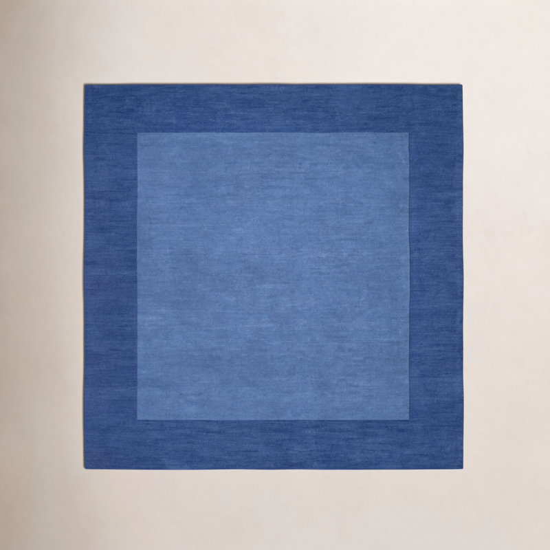 Tapis intérieur / extérieur en laine tissé à la main Dolma, Carré 8 pi