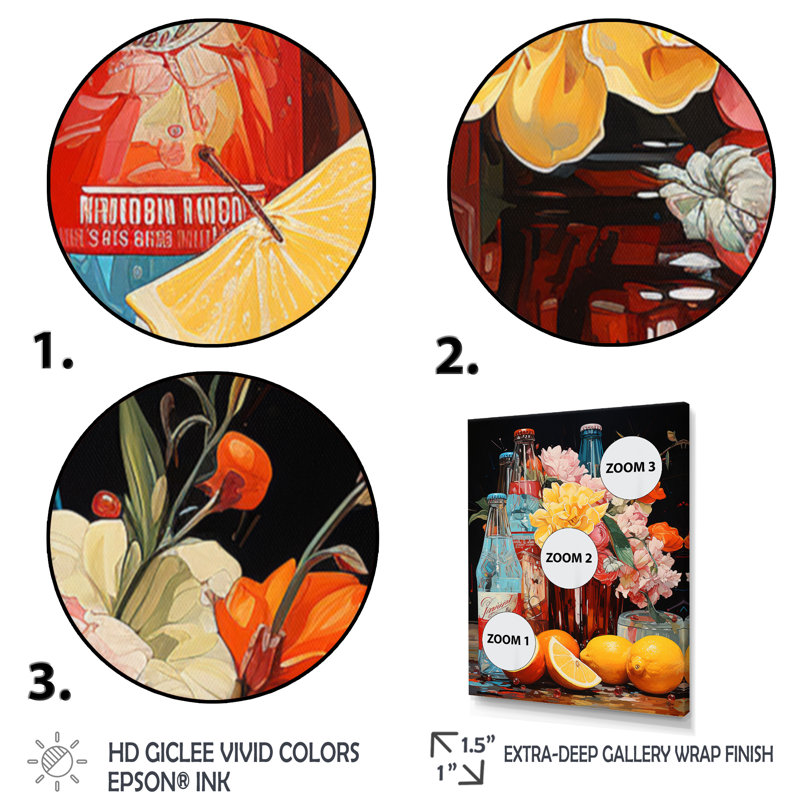 «Caterine Soda Harmony IV» sur toile, Cadre photo noir, H 20 po x l 12 po x P 1 po