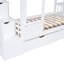 Lit superposé blanc Twintwin avec style, glissade, tiroirs, tablettes, matériaux en bois de pin de haute qualité