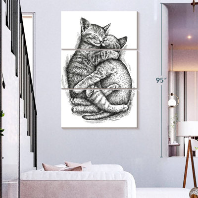 Brampt Two Cuddling Cats