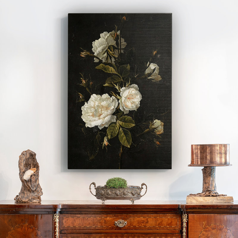 Imprimé floral rétro I, H 19 po x l 13 po