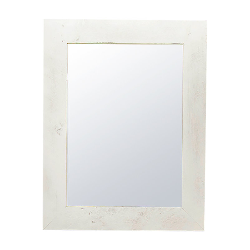 Watseka Solid Wood Rectangle Wall Mirror