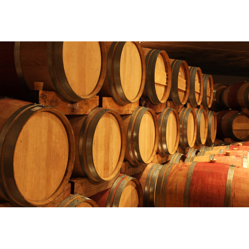 "Wine Barrels" par Squareplum - Photographie sur toile tendue, L 12 po x H 8 po