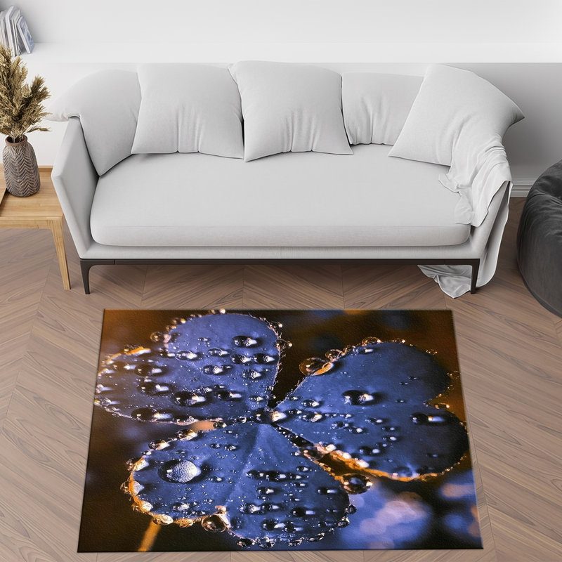 Exquisite Soft Pile Rug with Traditional Floral Print Ideal for Complementing the Decor of Any Room in Your Home, Square 1'