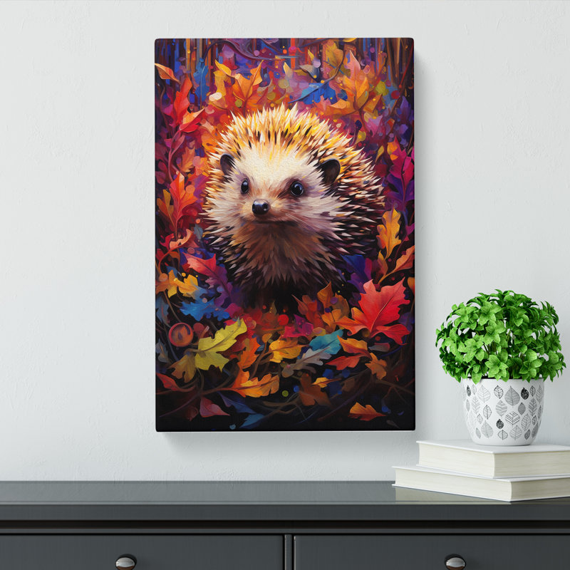 Hedgehog Abstract - No Frame Print, 76cm H x 50cm W x 3cm D