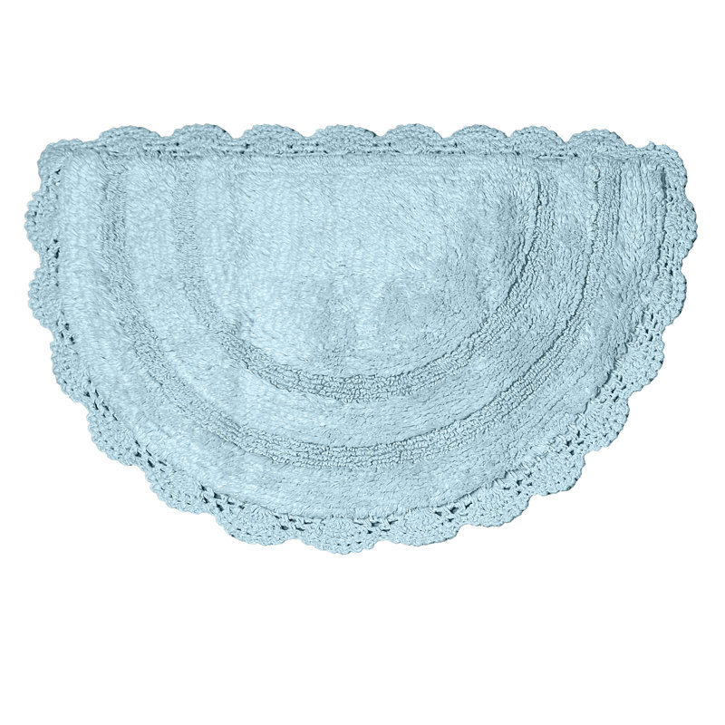 Tapis pour salle de bain Crouseville, Bleu poudre