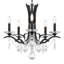 Vesca 5 Light 23in x 20in Chandelier in Ferro Black with Clear Heritage Handcut Crystals-273674632-273674638