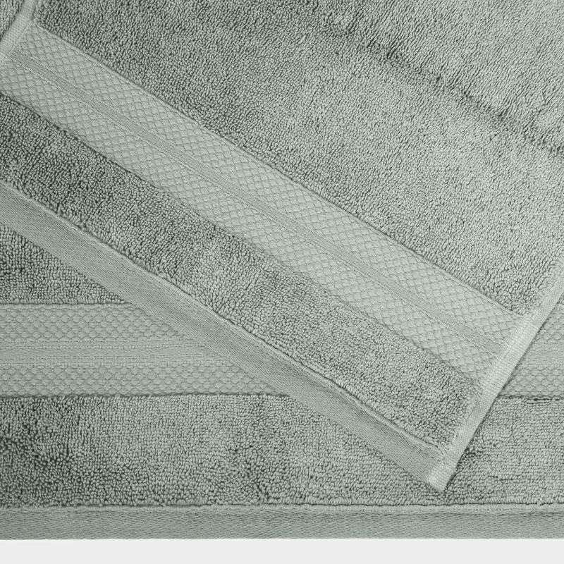 Ensemble de serviettes de bain 100% coton Aria, Vert olive