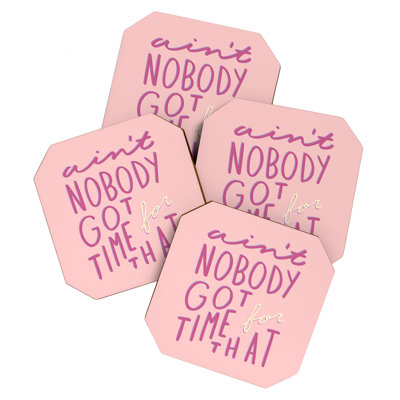 Wood 4 Piece Coaster Set