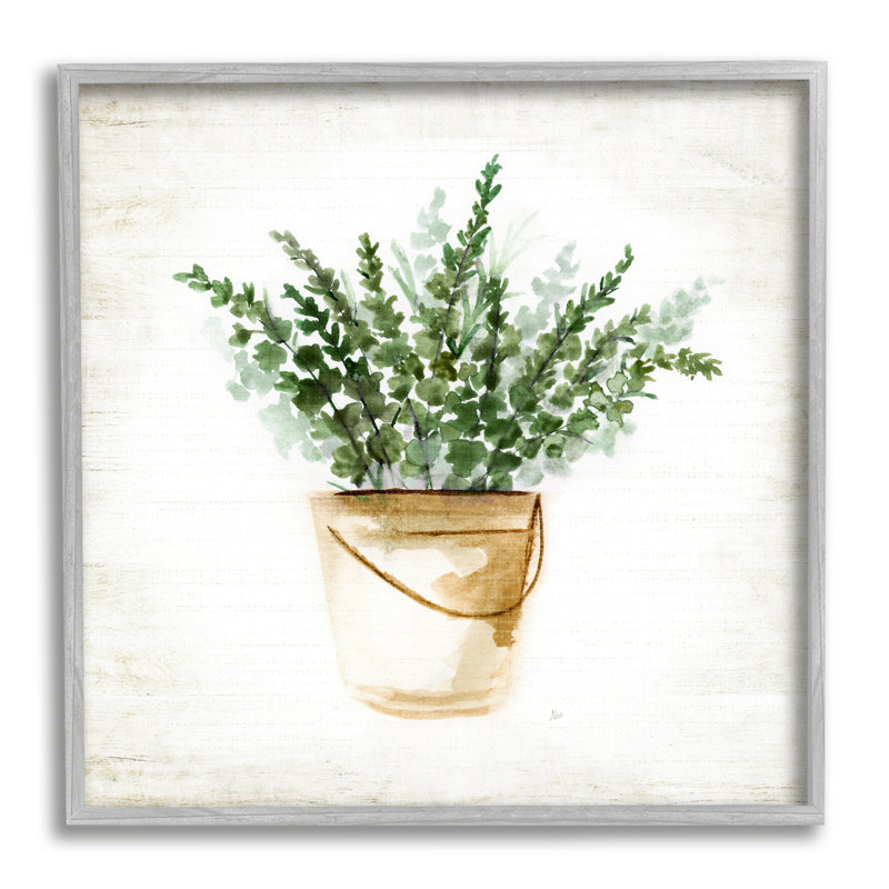 Bb-139-Eucalyptus en pot encadré sur bois par Nan, H 24 po x l 24 po x P 1,5 po, Estampe numérique Farmhouse