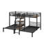 Triple escalier en métal avec tablettes de rangement-2096149618
