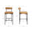 Faux Leather Bar Stool with Metal Legs-683526334-676610929-719110049