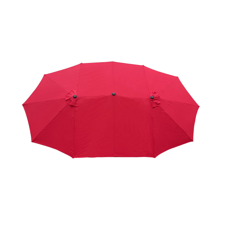 Parasol de patio à double face, Rouge