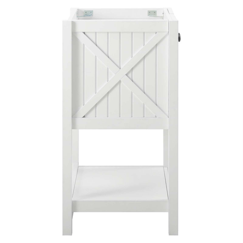 White Wood 23" Freestanding Bathroom Vanity Cabinet