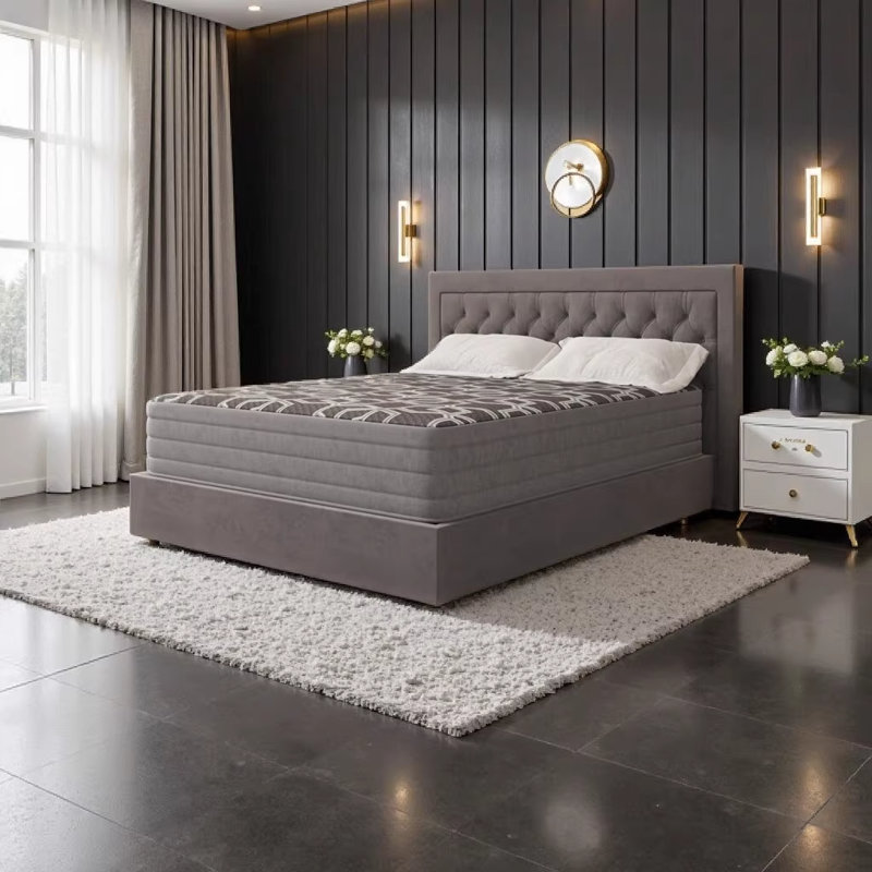 Très grand matelas moelleux en mousse 12 po avec technologie de refroidissement infusée de cuivre, Très grand lit