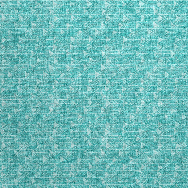 Tapis turquoise lavable Nonskid, Rectangle 3 x 5