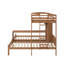 Lit superposé en bois avec bureau et tablettes de rangement, lit superposé triple 3 en 1 avec lampe de lecture à DEL-935423401