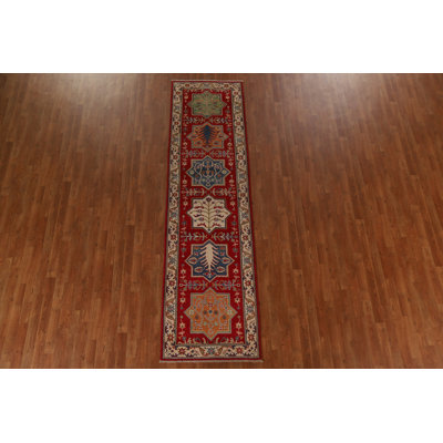 Tapis de couloir oriental fait à la main Kazak 3 x 10