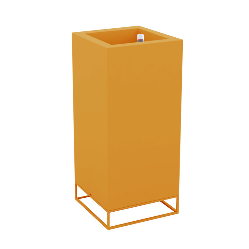 Vela Resin Pot Planter, 35.5" H x 15.75" W x 15.75" D, Ice