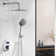 9-Spray Patterns With 1.8 GPM 10 In. Wall Mount Rain Fixed Shower Heads In 10 In. Polished Chrome
