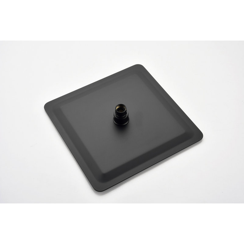 12" Rain Shower Head Systems Wall Mounted Shower On-Site, Matte Black