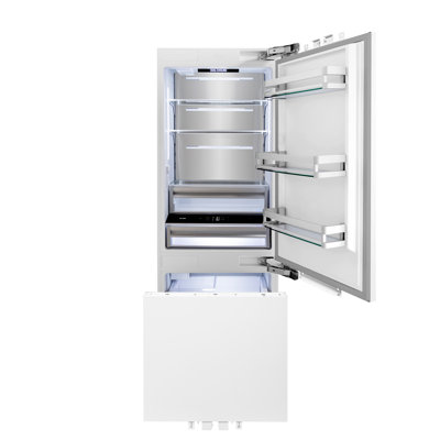 ZLINE 30" 16.1 cu. ft. Panel Ready Built-In 2-Door Bottom Freezer Refrigerator with Internal Water and Ice Dispenser