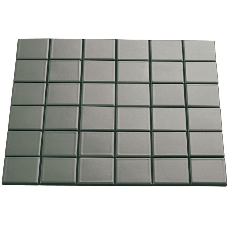 Electro-Funk Matte 2'' W x 2'' L Porcelain Tile Grid Mosaic Sheet, Fog