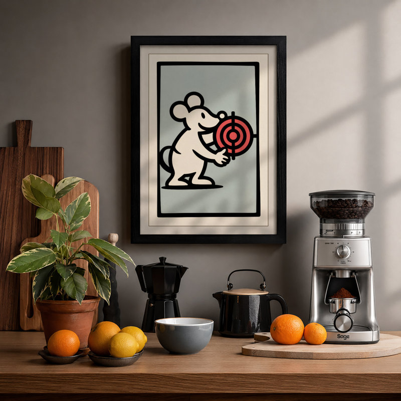 Target Held Graphic Art - Print, Black, A3 - 42.0 x 29.7 cm