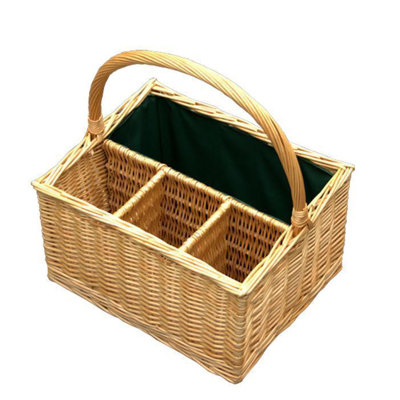 3 Bottle Wine Basket with Lining