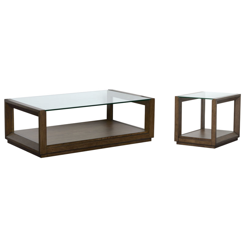 Hamer Rectangular Cocktail Table With End Table, 2 Pieces: Coffee Table, End Table
