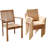 Mashburn 8 - Person Teak Solid Wood Patio Dining Set Umbrella Hole Included Round Table-309459450-309459451